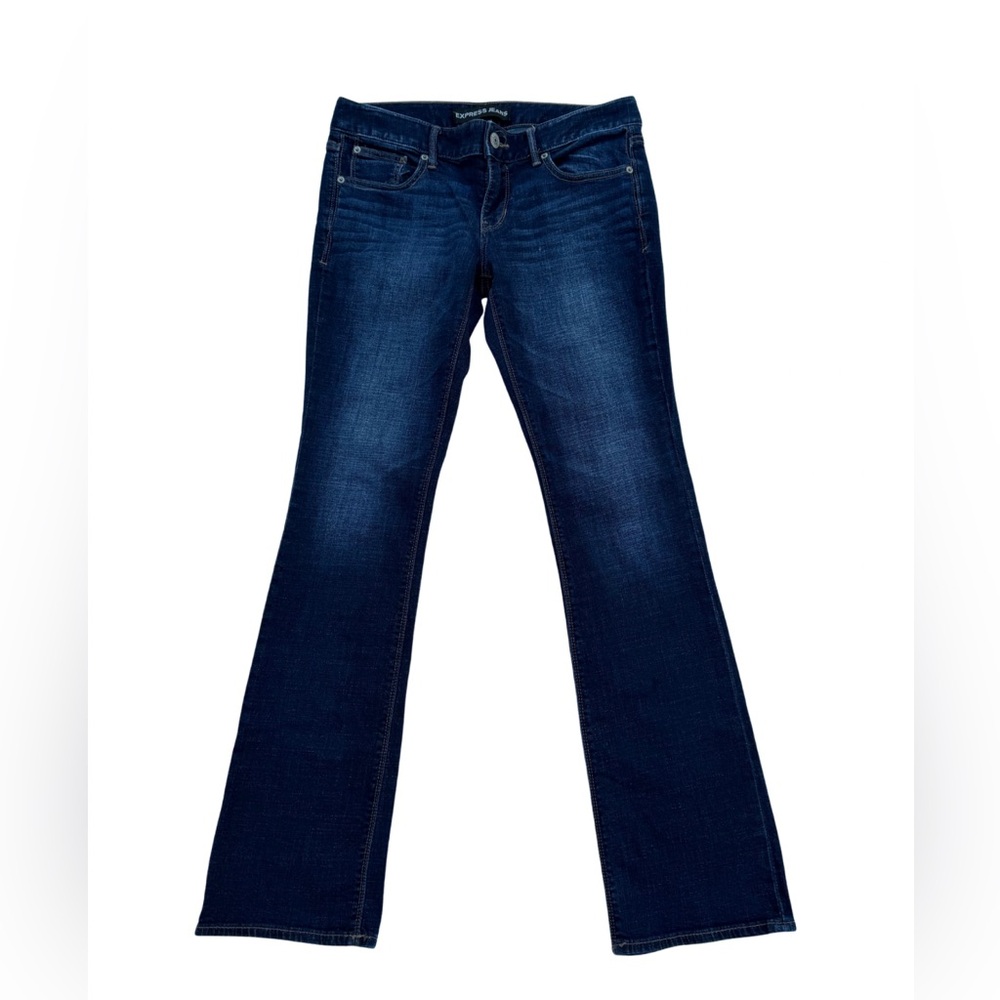 Express Women’s Barely Boot “Stella” - Midnight Blue - Jeans Size 6